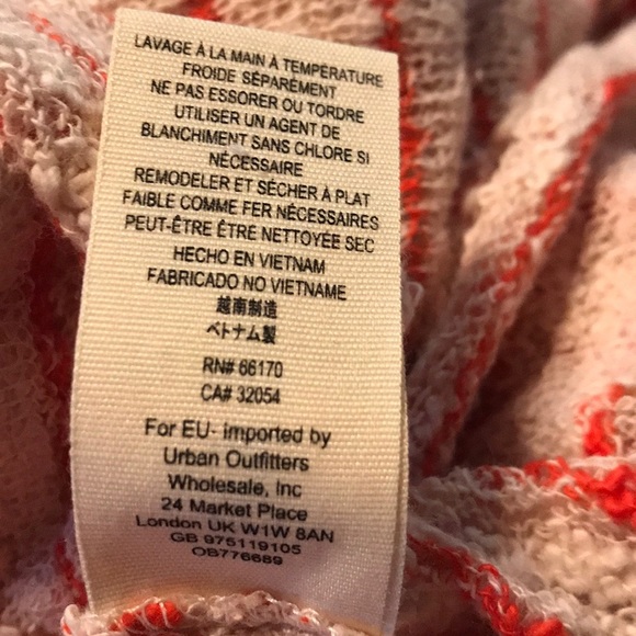 Free People NEW Striped Sweater Oversized Red Stripes Loose Knit Medium - Picture 7 of 8